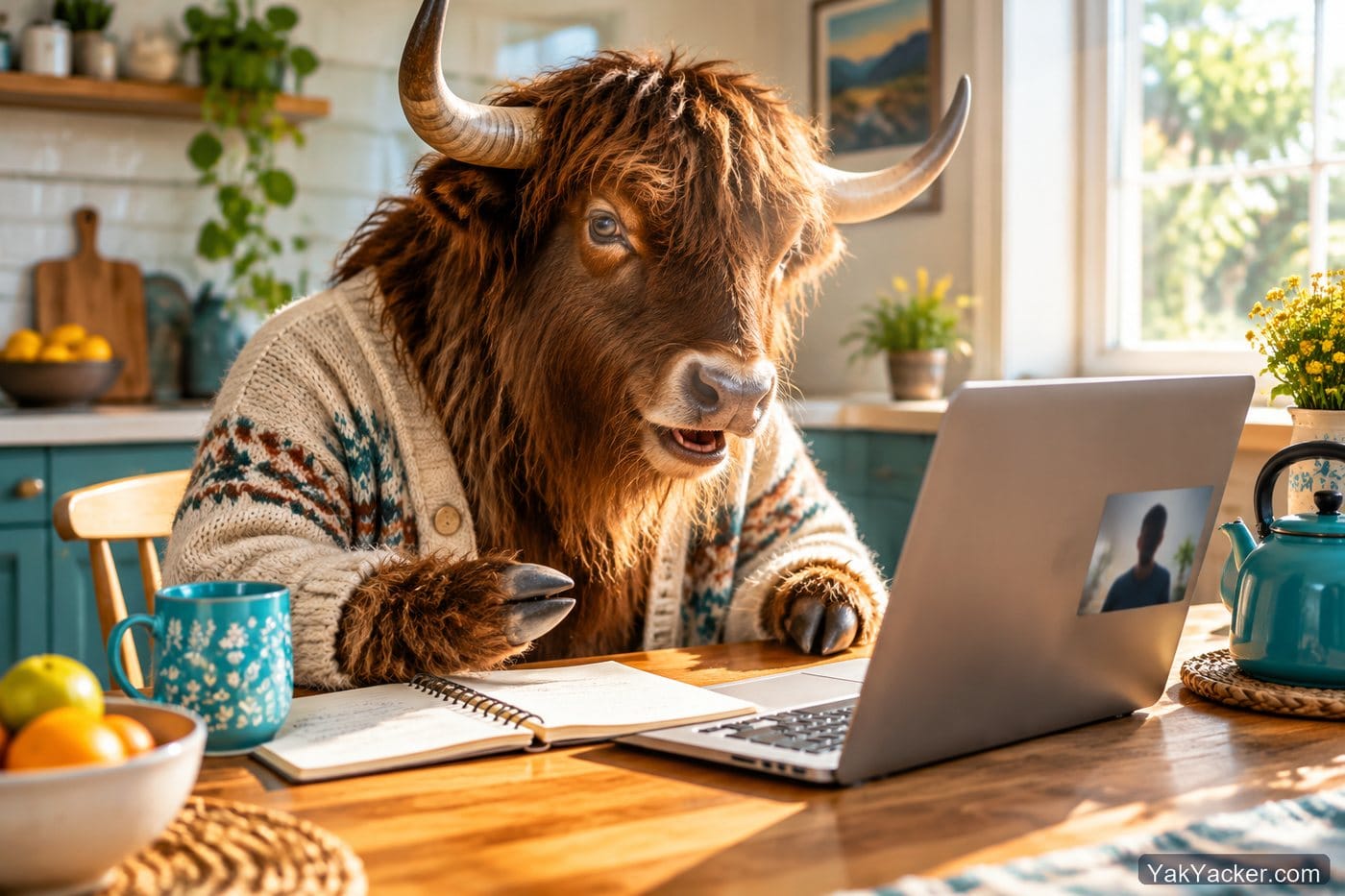 A yak comparing tutors like job interviews, used in a roundup of online language tutor platforms.