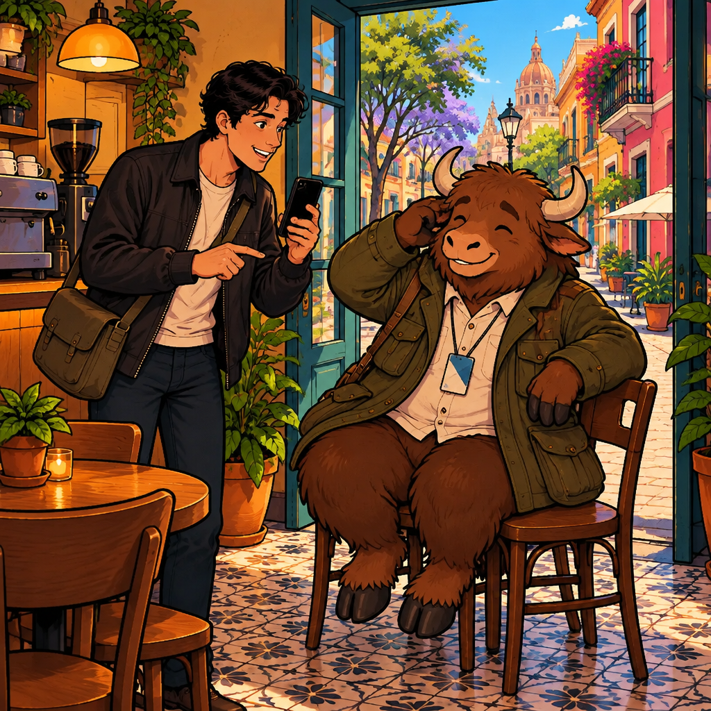 ¿Dónde estás?: Justin asks Yako where he is.