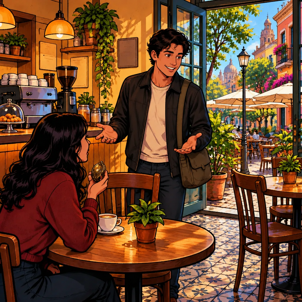 Justin invites Megan to give more details about the mysterious pocket incident.