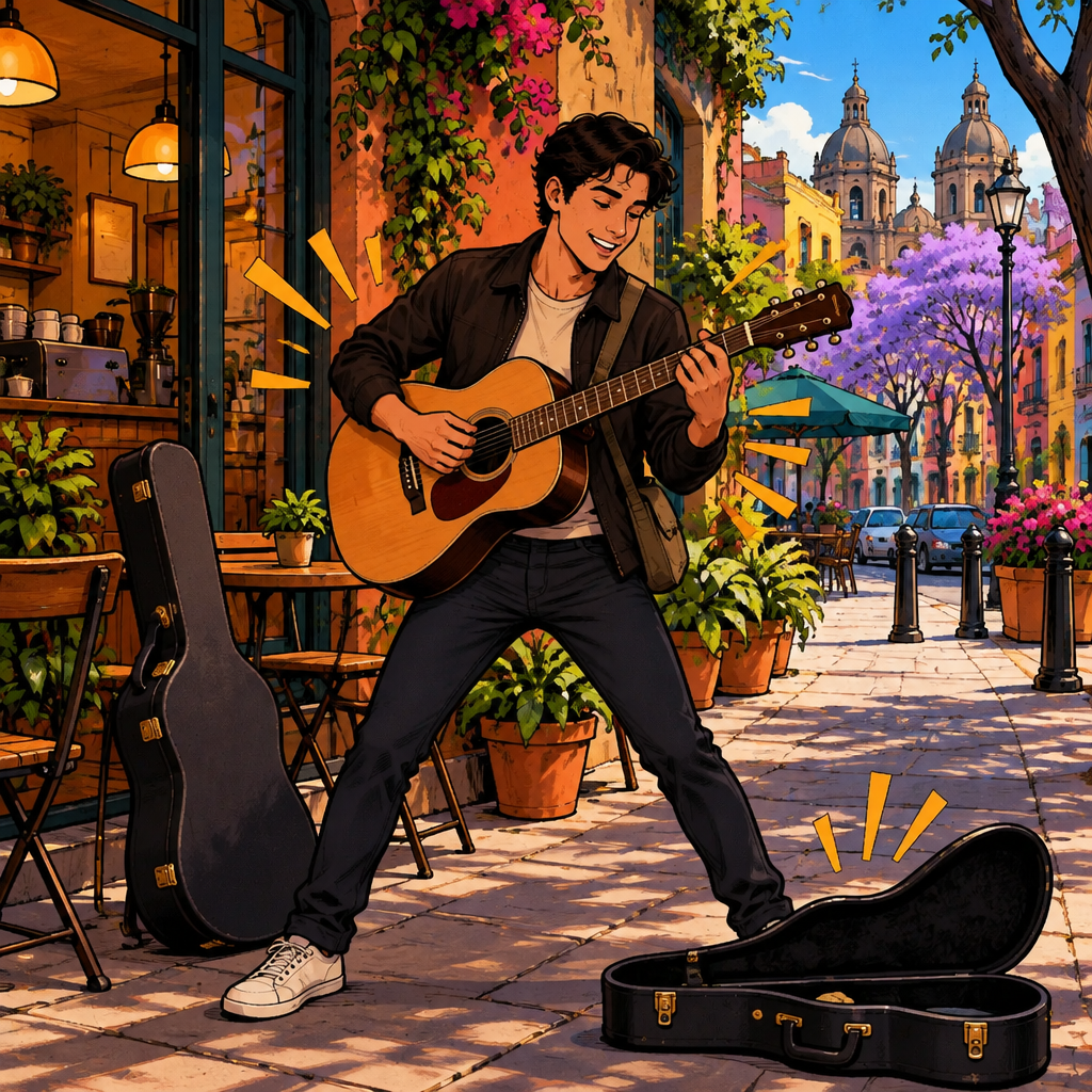 Justin enthusiastically plays a guitar all the time, making this his unmistakable constant hobby.