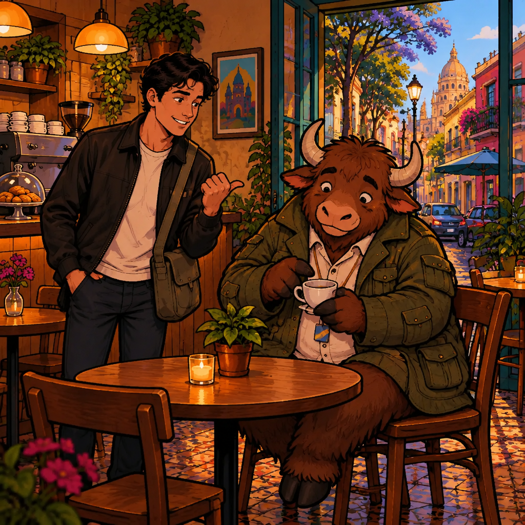 Justin glances sideways at Yako and says what he told them.