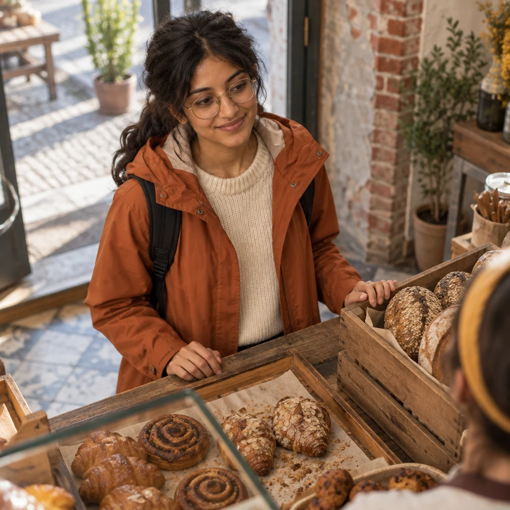 Priya eases back from the counter with a small nod of understanding.