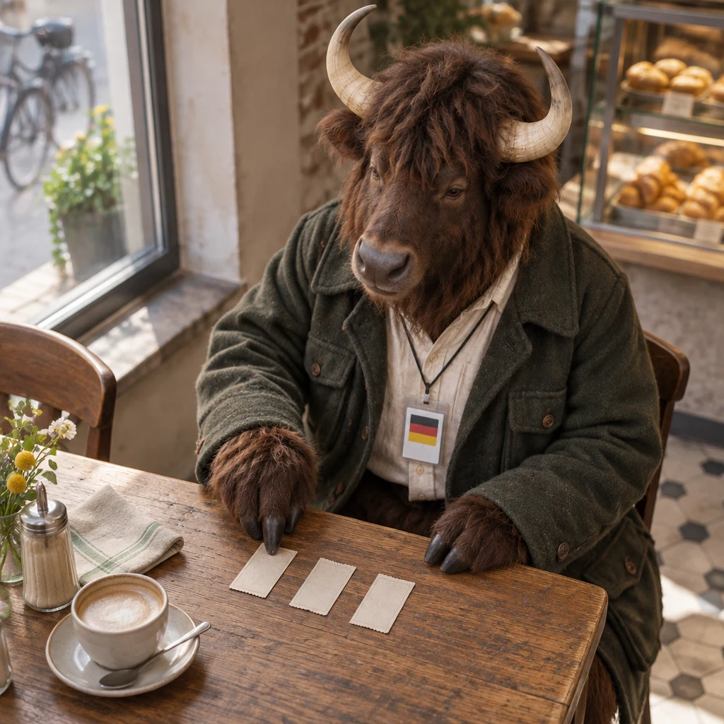 Anton taps three tickets spread in a row on his corner table.