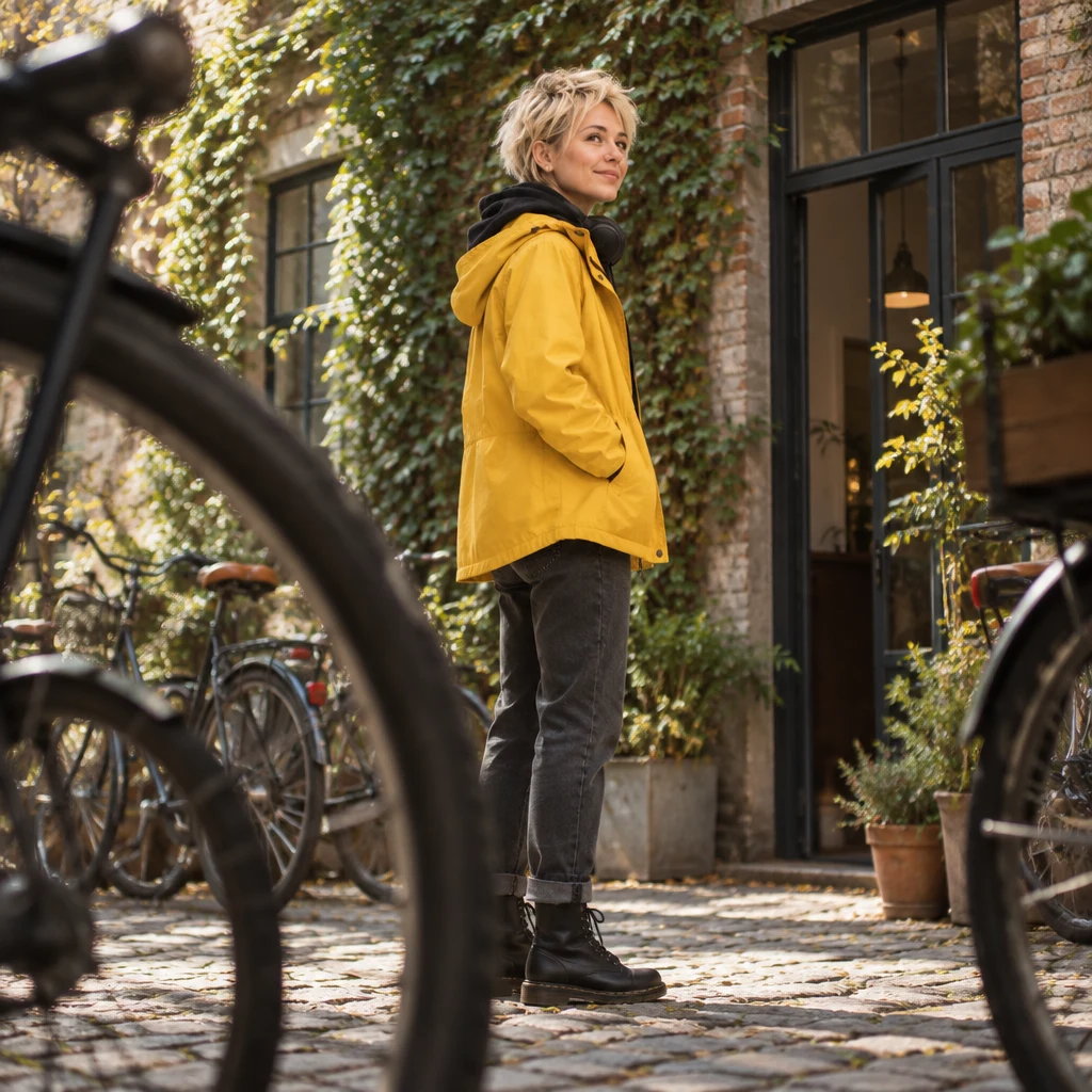Jule stands among the bicycles and glances back toward the loft as Priya imagines having another chance.