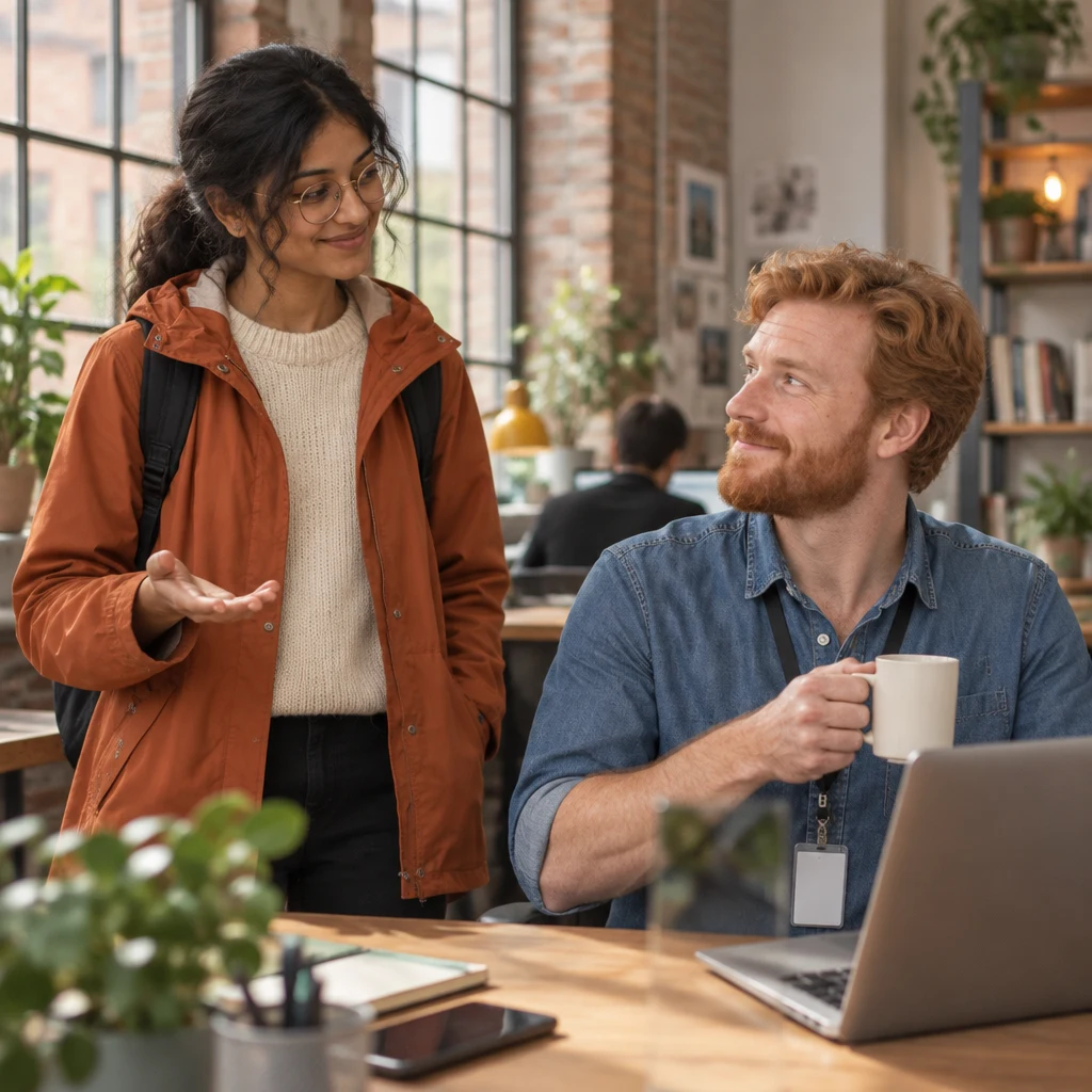 Priya offers Jonas a different way to consider the client’s request.