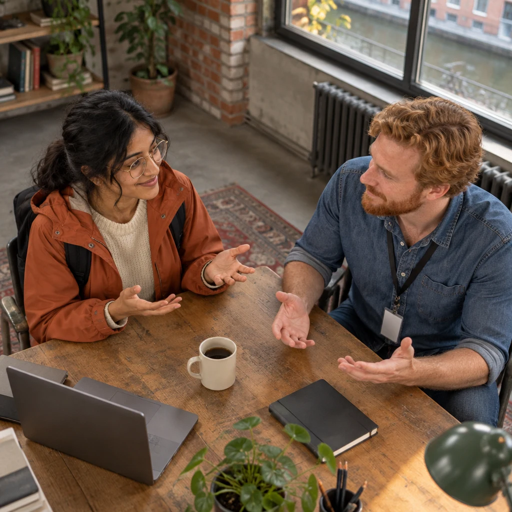 Priya and Jonas consider a solution that could work for both of them.