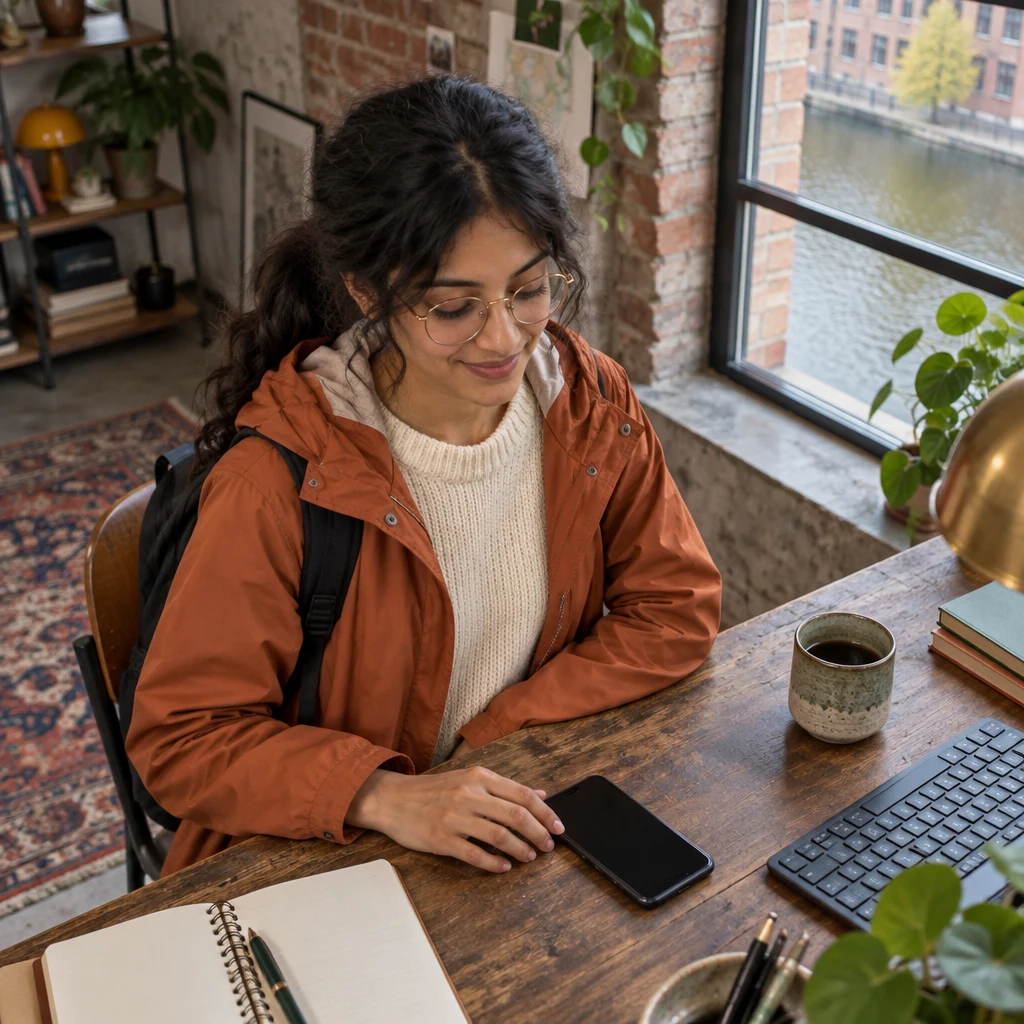 Priya deletes her formal draft and stares at the cleared phone.
