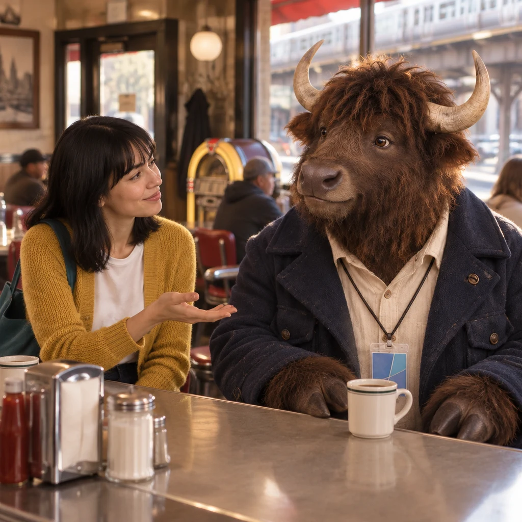Ana turns toward Murray and invites him to give an example of the strange sound.