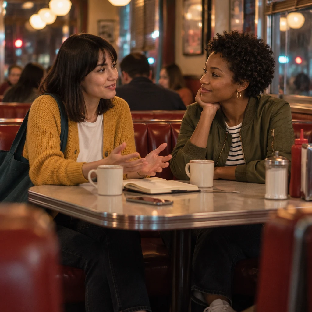 Ana opens her palms toward Tasha as she explains that the plan is unfinished.