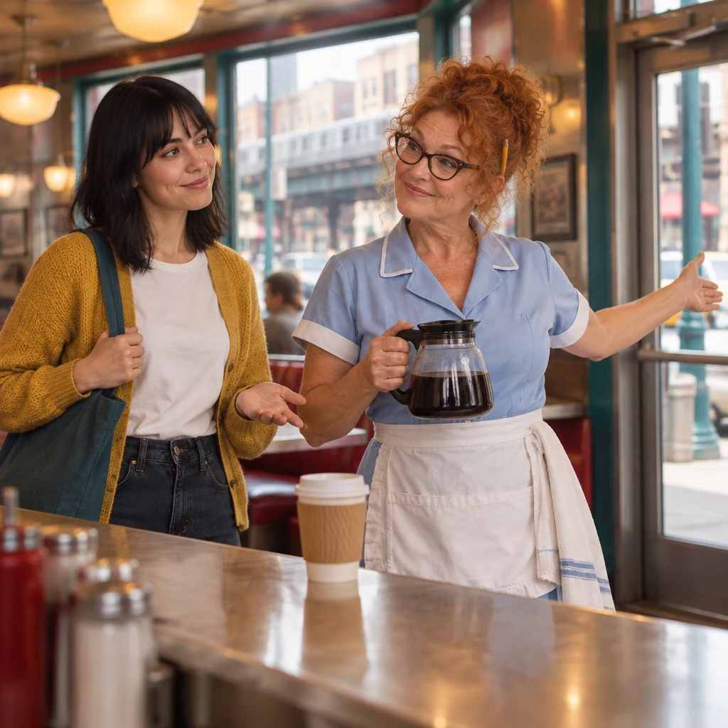 Ana makes a polite request to leave early, and Dee gently redirects her toward her workplace.