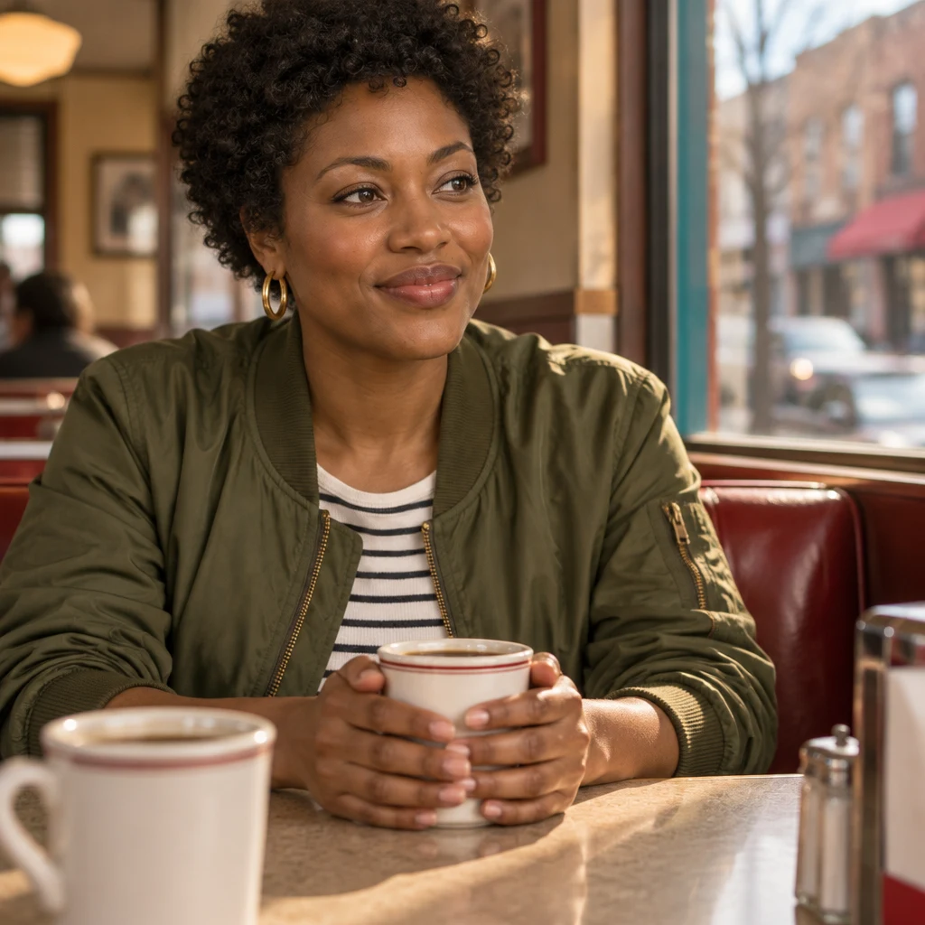 Tasha wraps both hands around her coffee as she reflects on how the trip turned out.