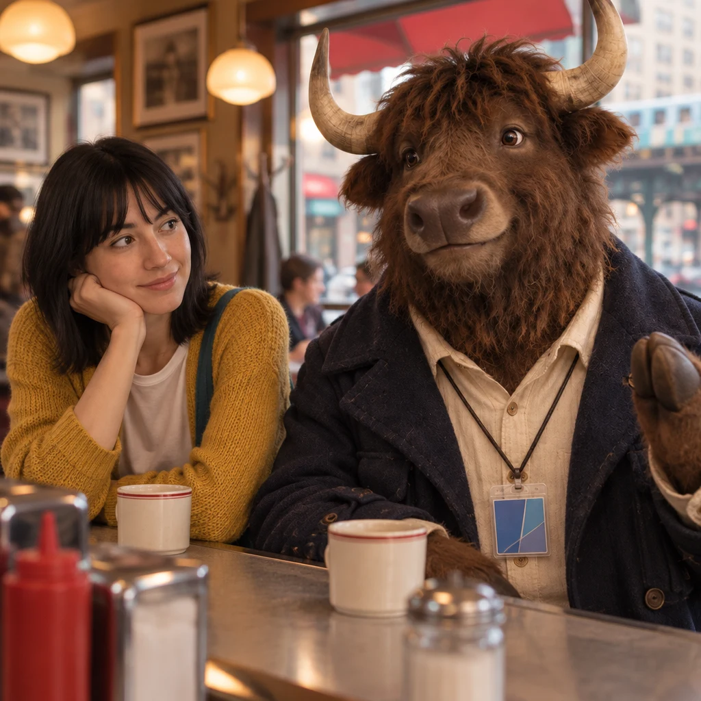 Murray pauses mid-story as Ana gives him time to find his thought.
