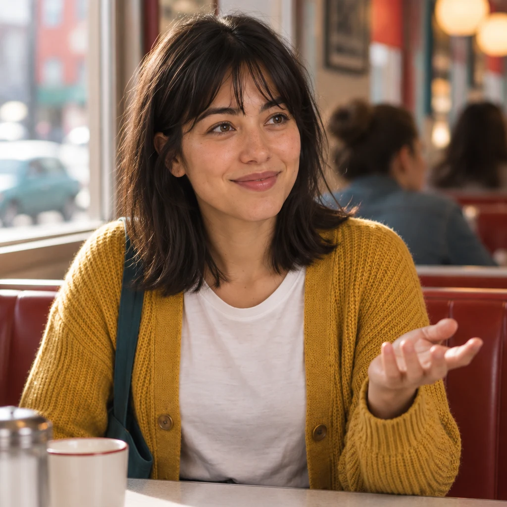 Ana turns toward the counter and asks which other people might join them.