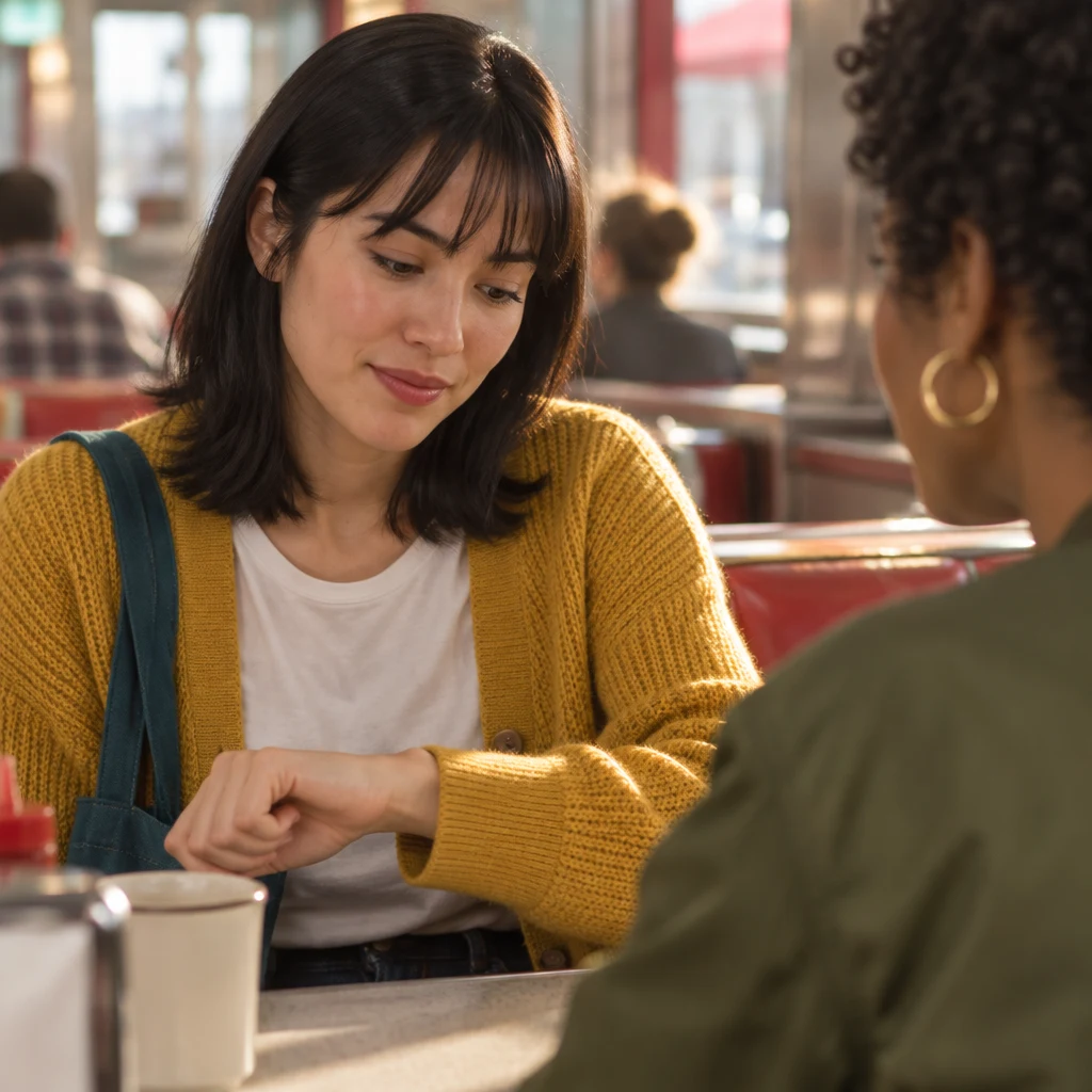 Ana realizes she mixed up the hour while considering a later time.