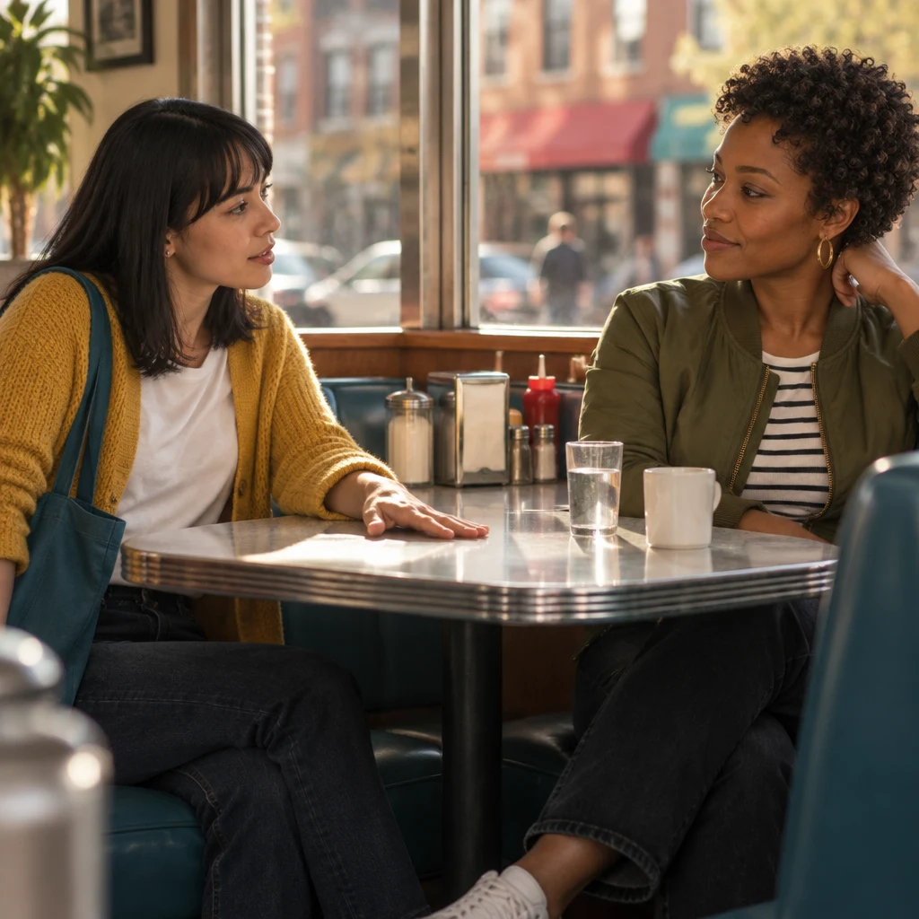 Ana turns toward Tasha and calmly rejects the latest version of the story.