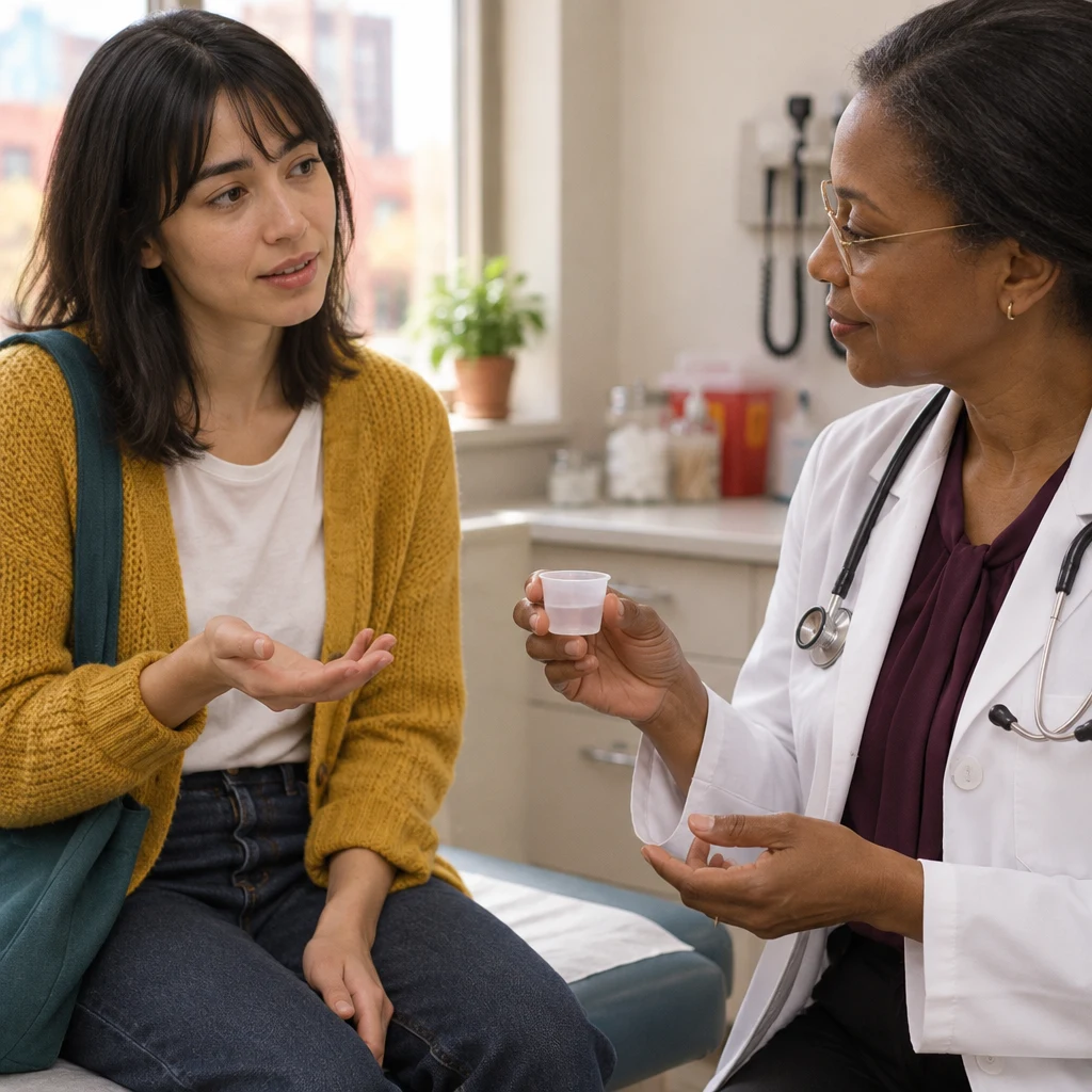 Ana indicates that a medicine or food does not agree with her.