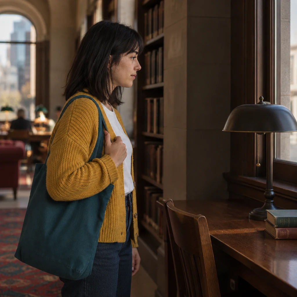 Ana pauses beside the dark window bay and feels let down by the unlit lamp.