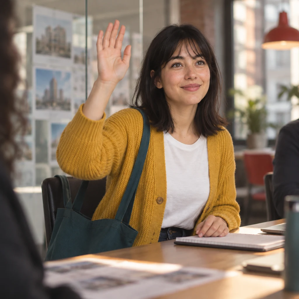 Ana lifts a hand from the desk to ask for a chance to add an idea.