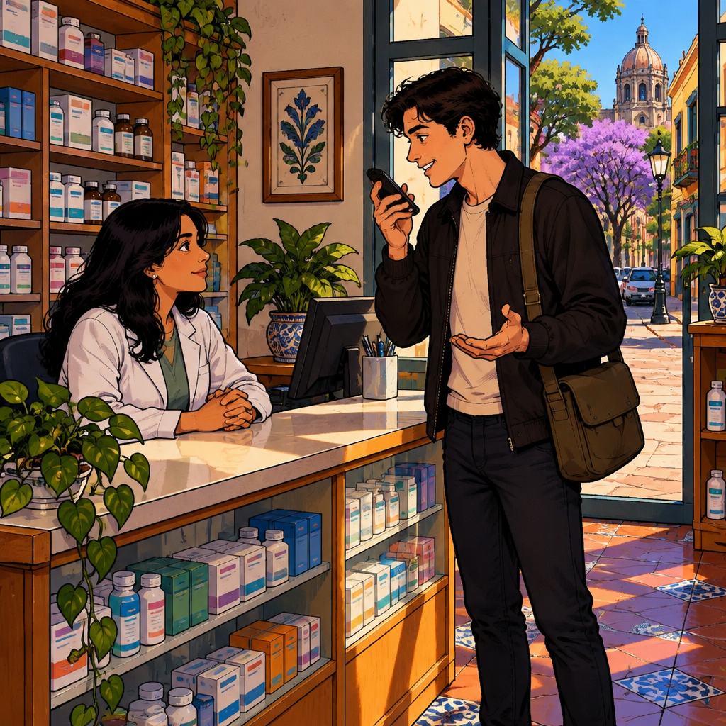Justin asks the clinic caller which appointment times are available while Esther listens silently.