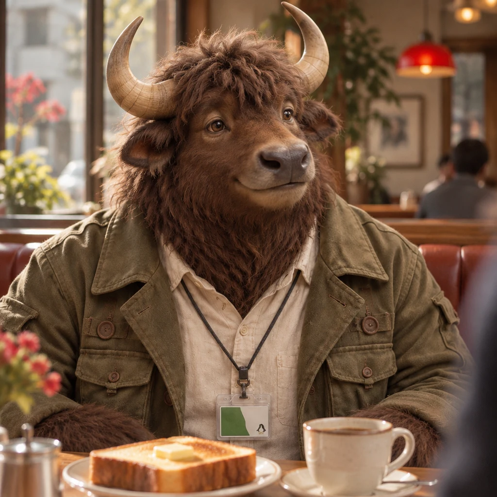 Goro pauses over his unfinished coffee, listening to the thought that it depends on the day.