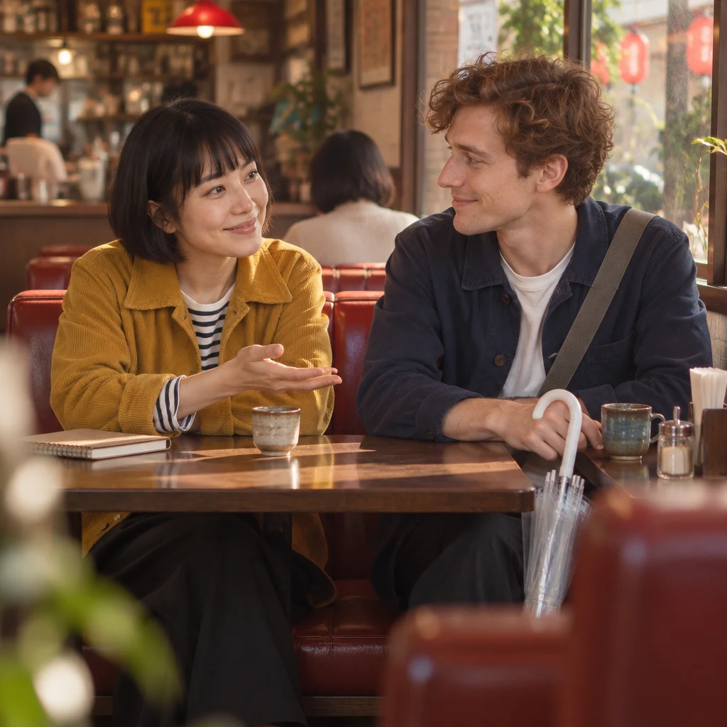 Haruka asks Leo whether he is free this weekend.