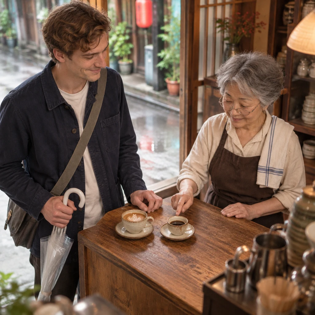 Masako confirms that the smaller cup is fine.