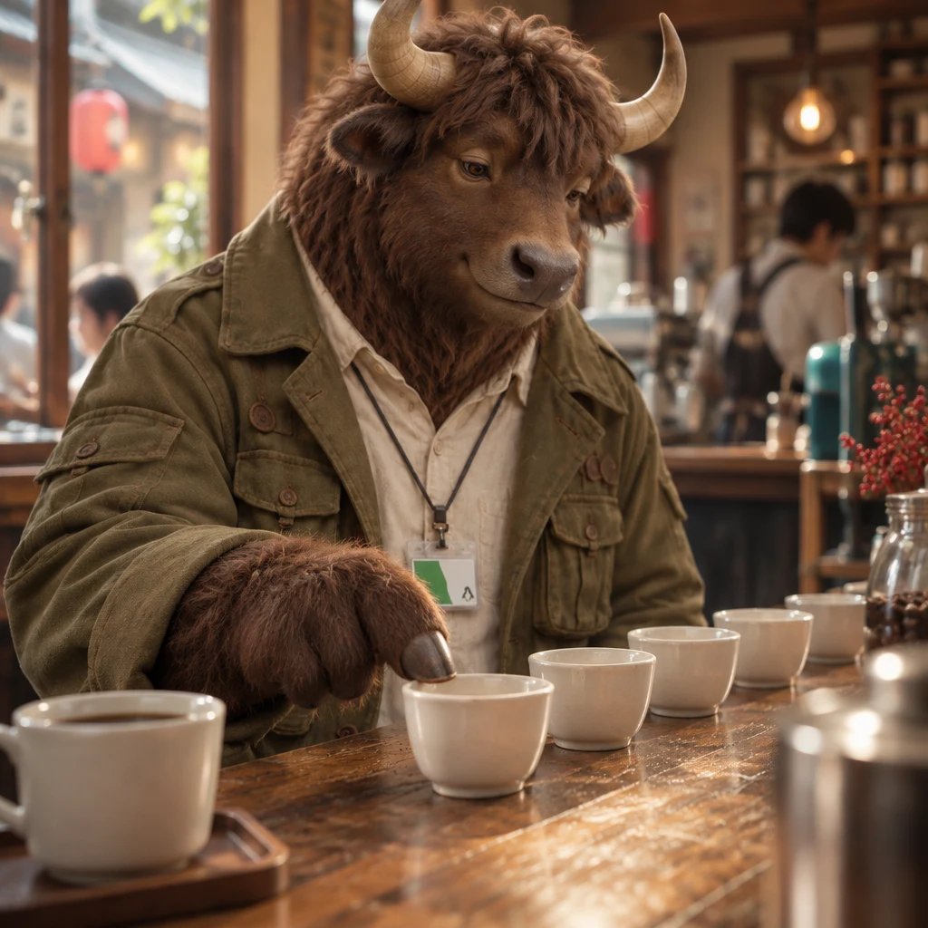 Goro taps the nearest cups with one thick finger as he begins counting.