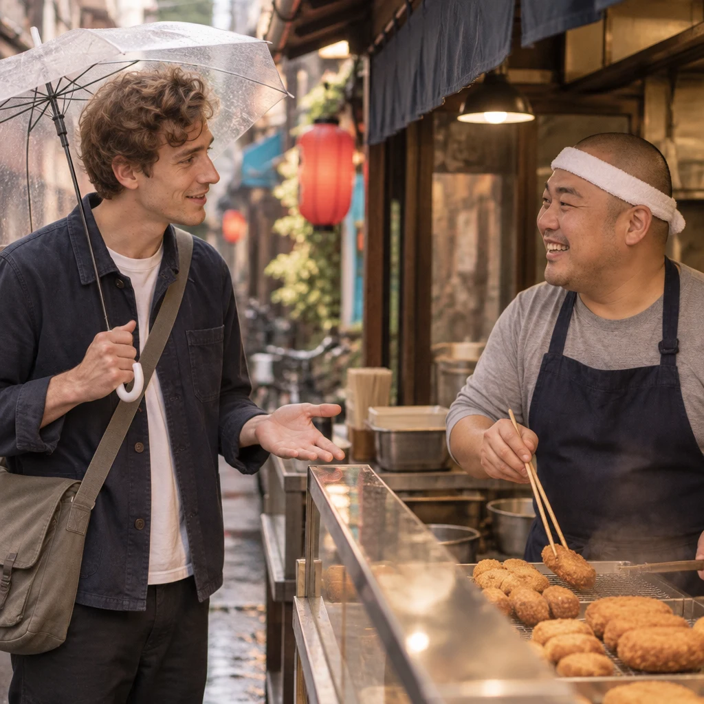 Leo turns to Kenta and asks which croquette he recommends most.
