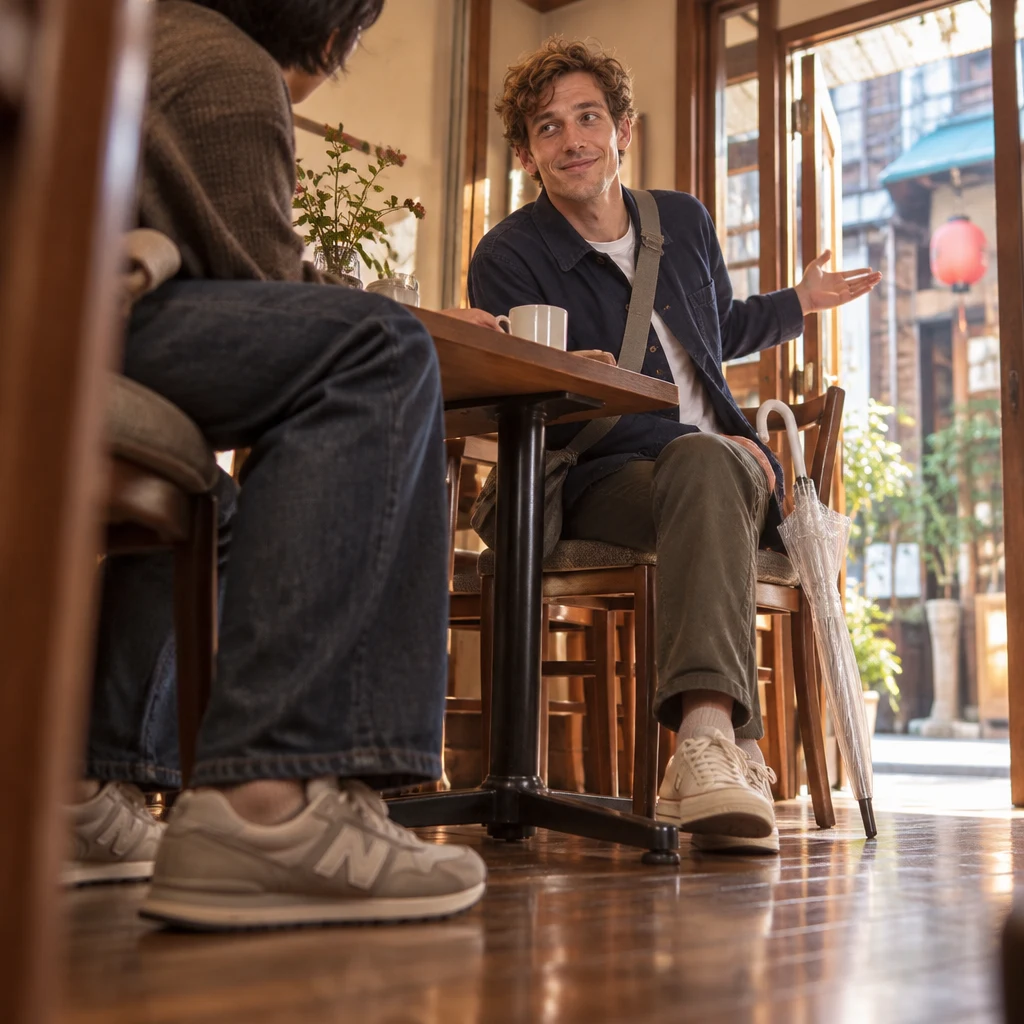 Leo explains the custom of removing shoes when entering a home where shoes are taken off.