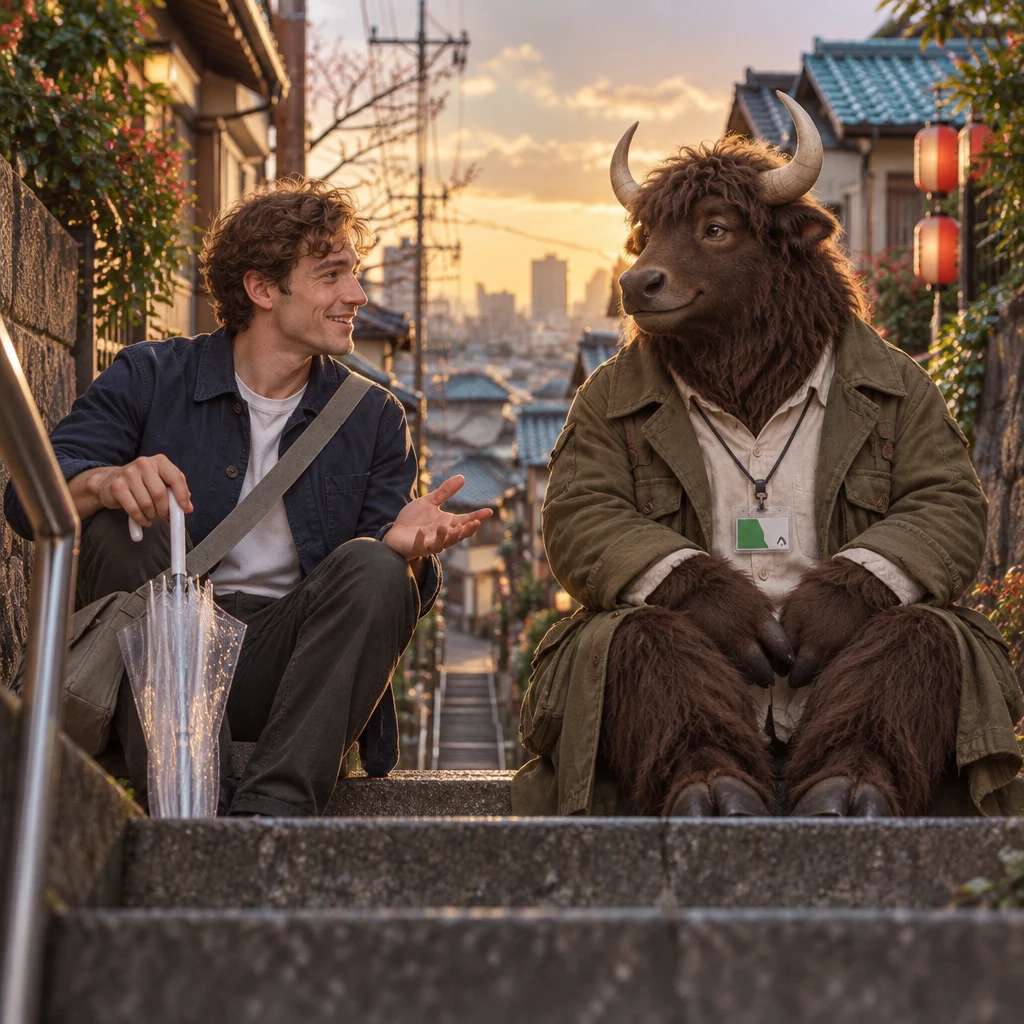 Leo and Goro agree that life in one place is not simply better than life in the other.