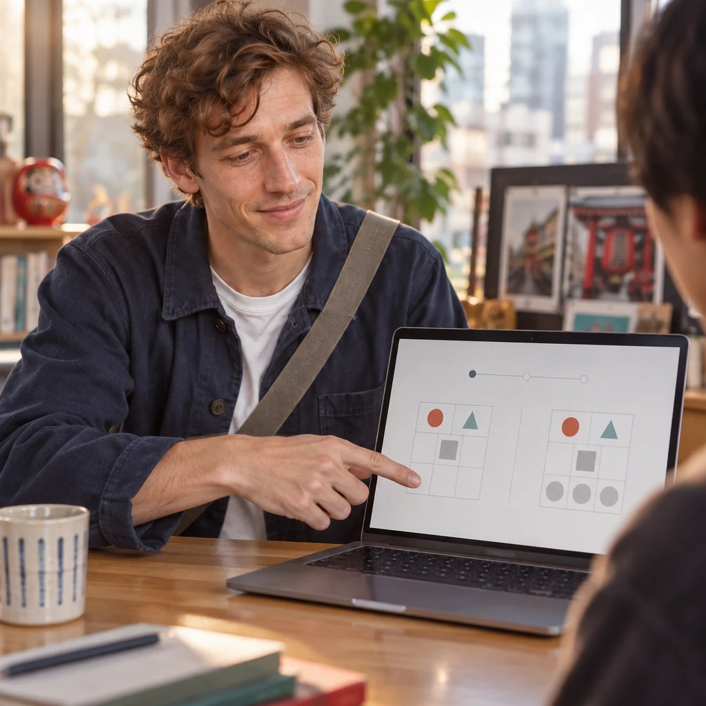 Leo indicates an earlier, confusing stage of the puzzle game's development.