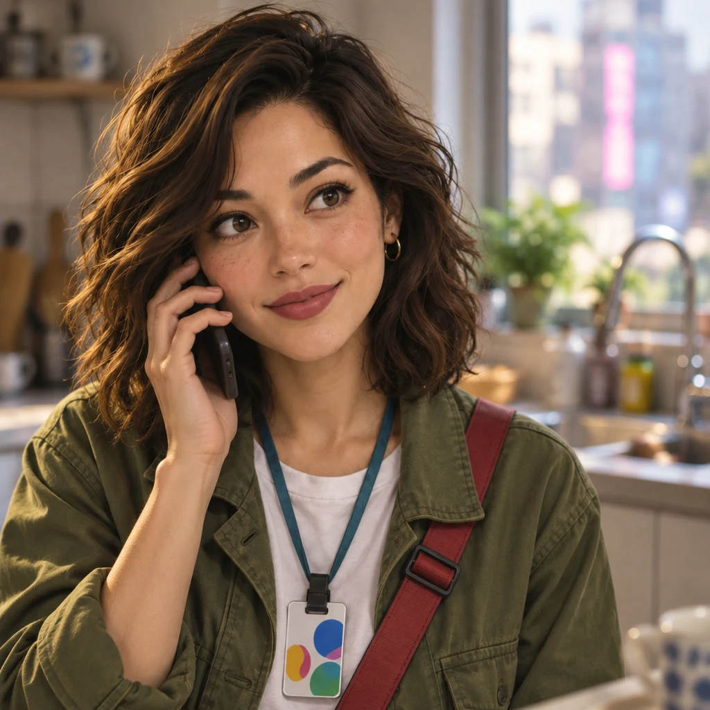 Maya answers when Mr. Wang calls back in the apartment.