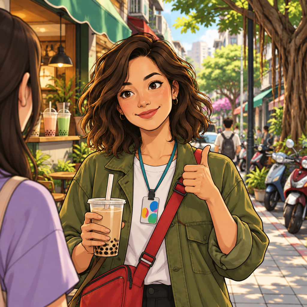 maya is the one speaking. The moment means: I'm good, thanks.