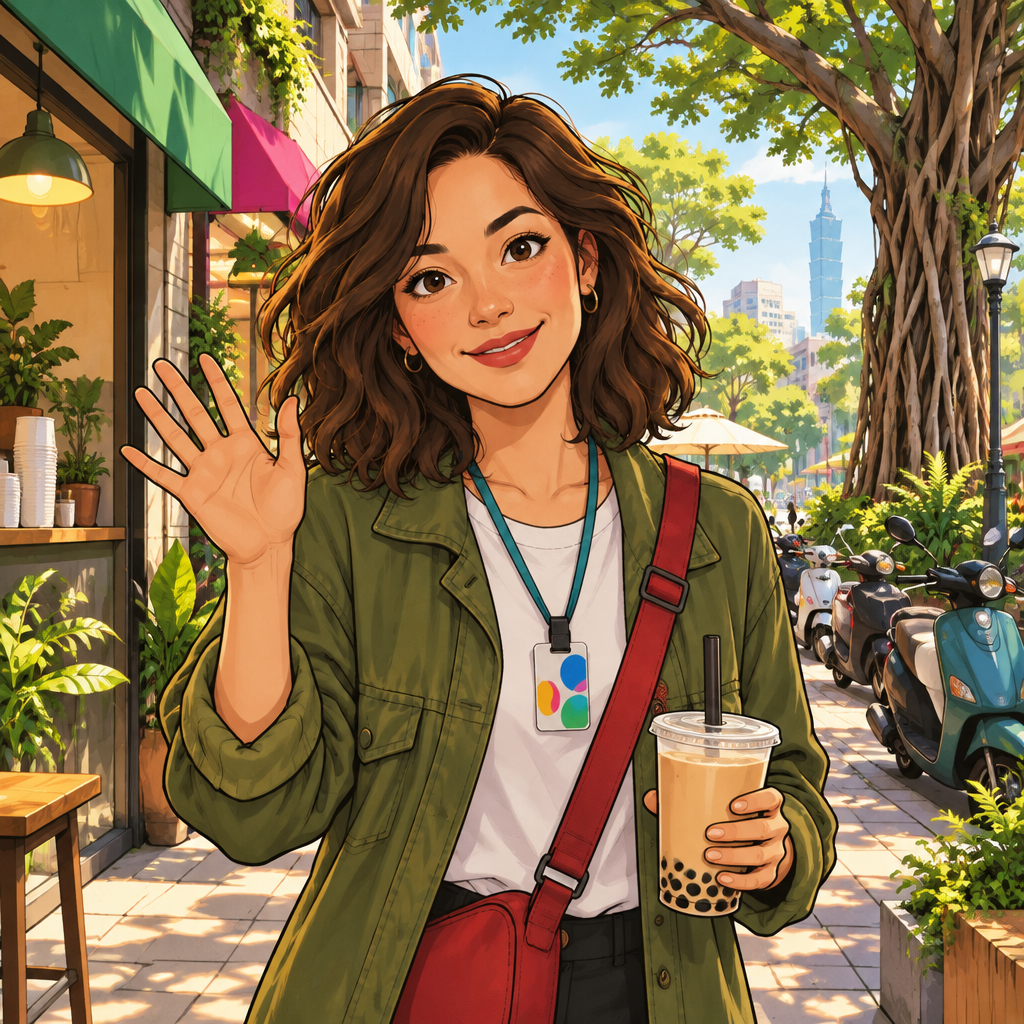 maya is the one speaking. The moment means: Hello, politely.