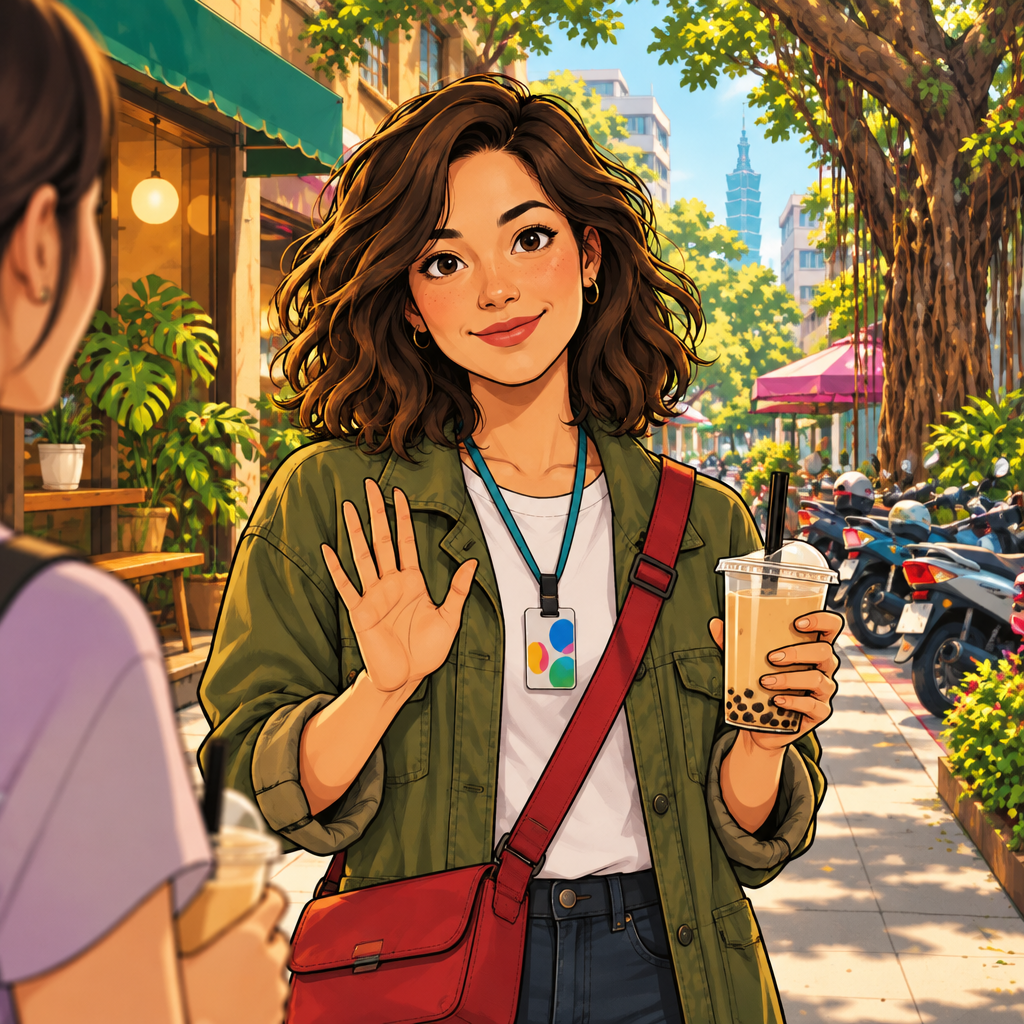 maya is the one speaking. The moment means: I'm good, thanks.