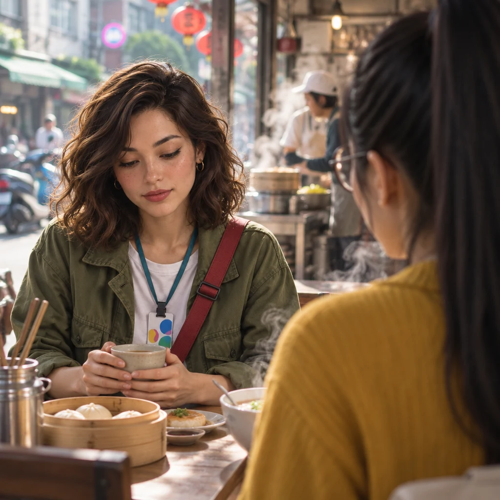 Maya thoughtfully considers changing jobs while Yi-Jun listens over breakfast.