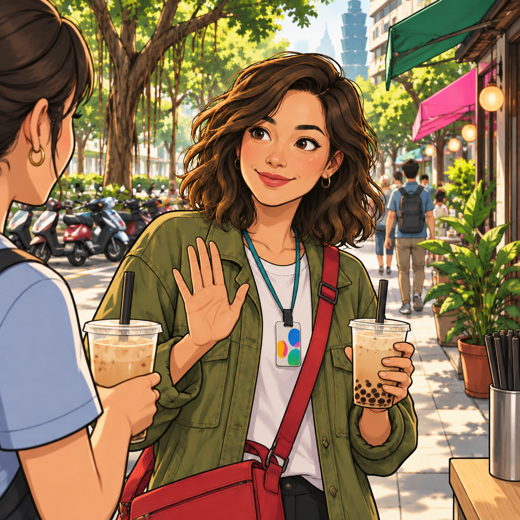 maya is the one speaking. The moment means: I'm good, thanks.