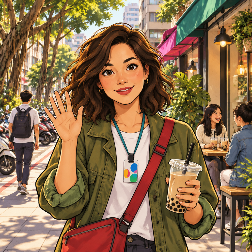 maya is the one speaking. The moment means: Hello, politely.
