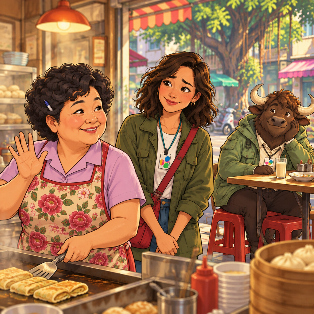 Auntie Lin gives Maya a relaxed, reassuring response to her apology.