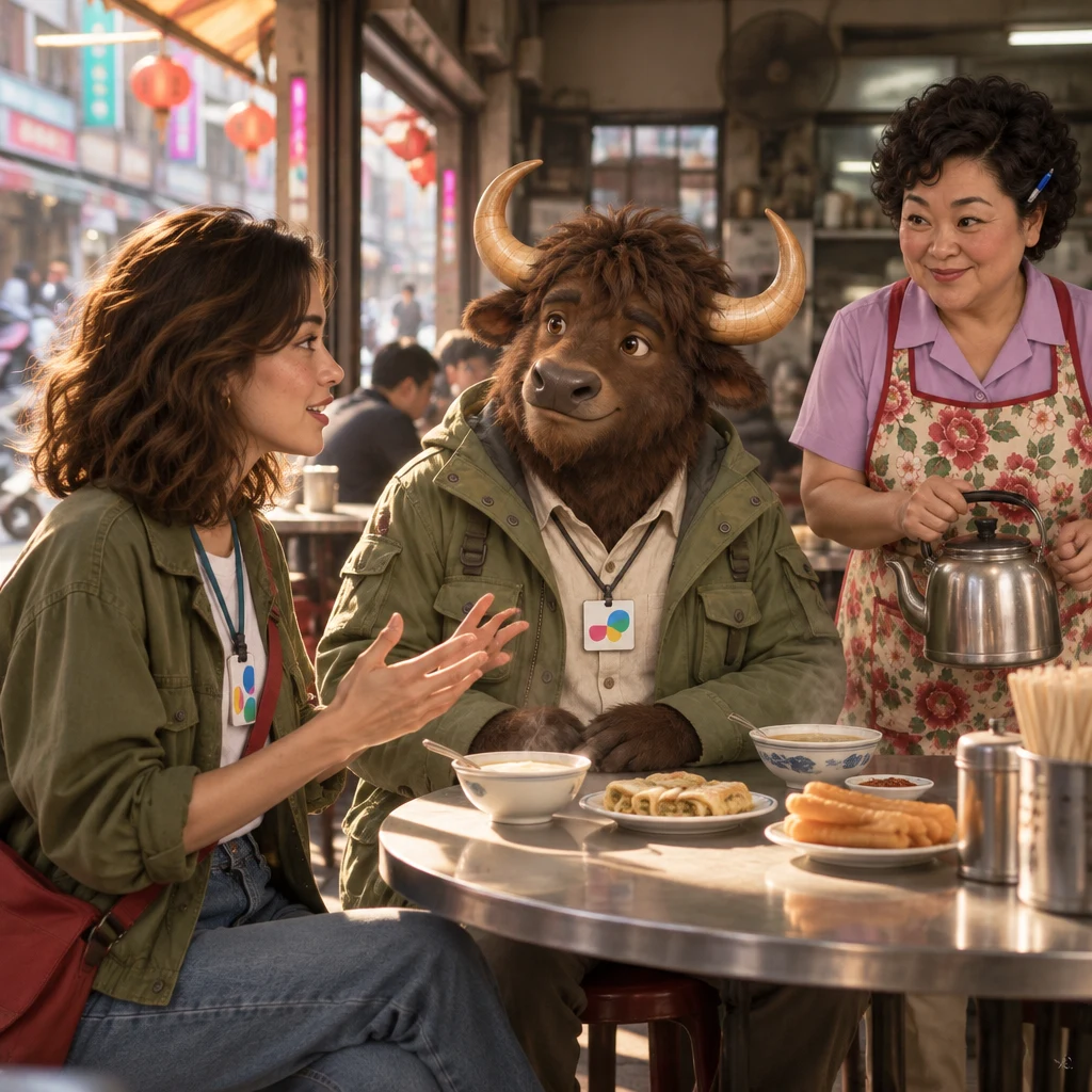 Maya tells Auntie Lin and A-Li that she learned some Japanese before.