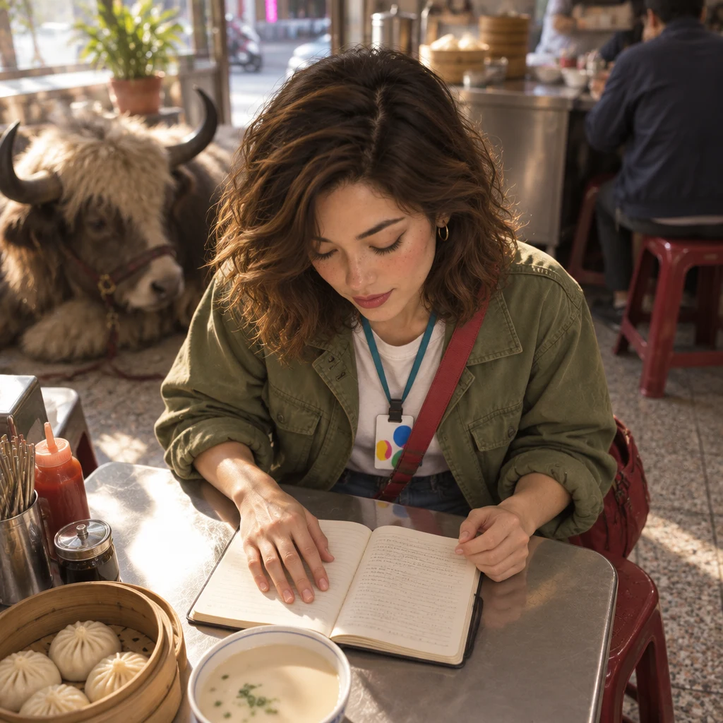 Maya hunches over an open pocket notebook, wishing the studying had started much earlier.