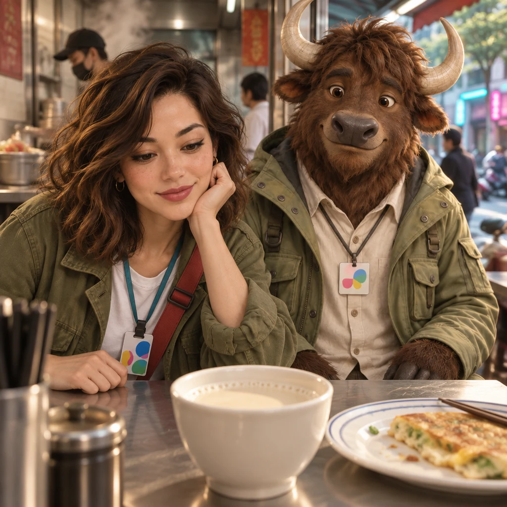 Maya looks at A-Li the yak's unfinished soy milk, the leftover detail she had never connected to the extra pancake.