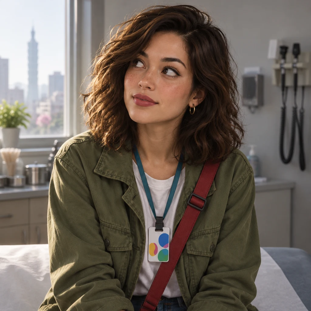 Maya pauses on the examination couch and looks aside, trying to remember when the coughing started.