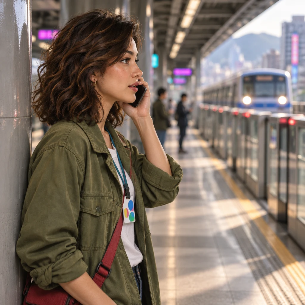 Maya calls the clinic from an MRT station to say she will be a little late.