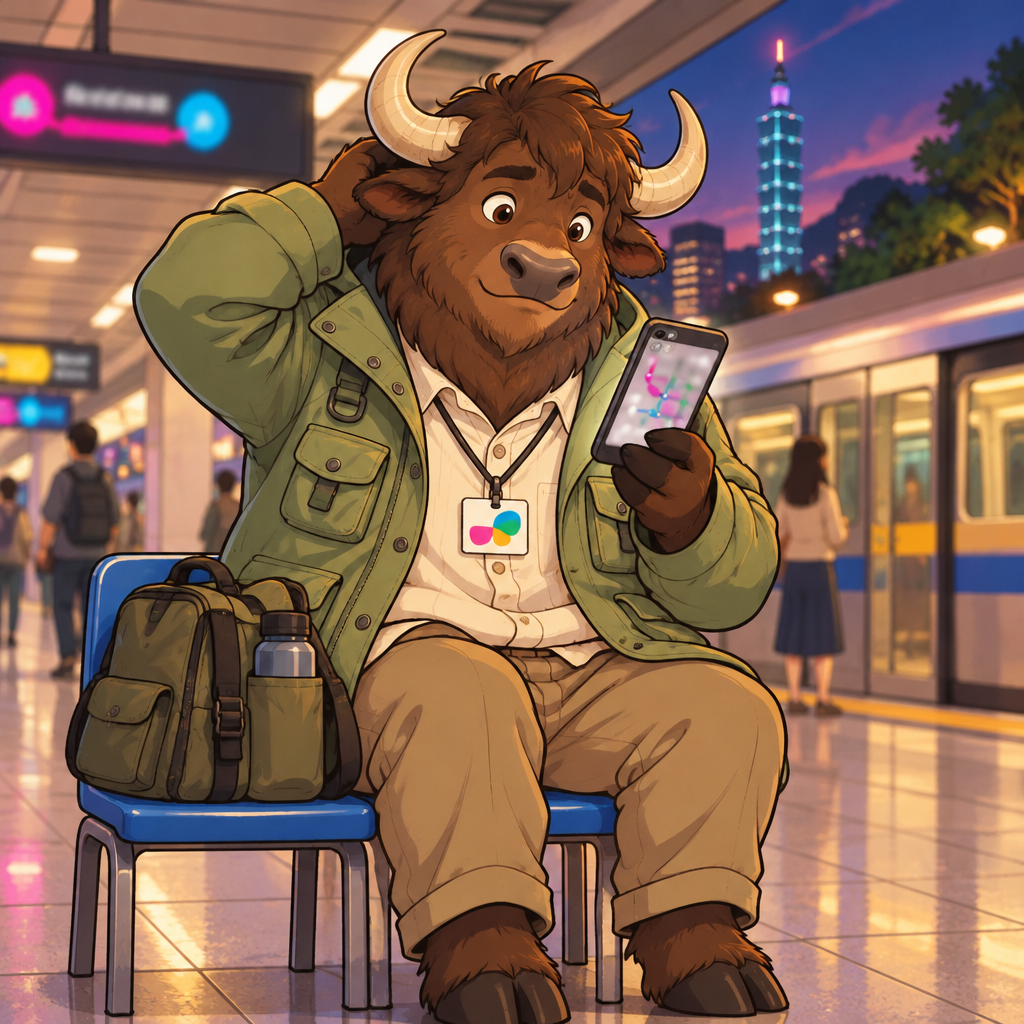 A-Li checks his phone uncertainly while traveling toward the movie theater.