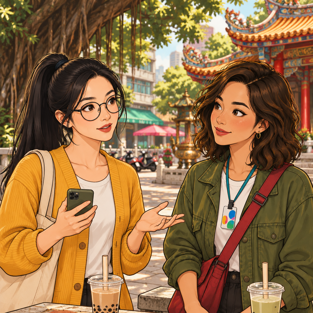 Yi-Jun turns to Maya with a curious question about her belief.